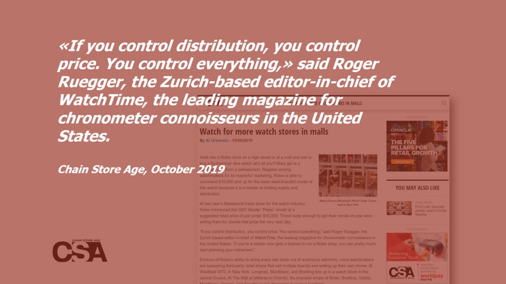 Watch Stores in Malls – Quote for Chain Store&nbsp;Age