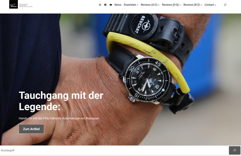 diveintowatches.com – Redesign