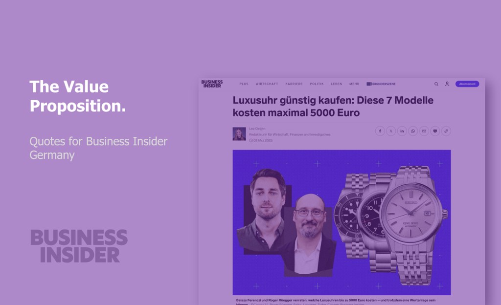 Entry-Level Luxury Watches – Quotes for Business&nbsp;Insider