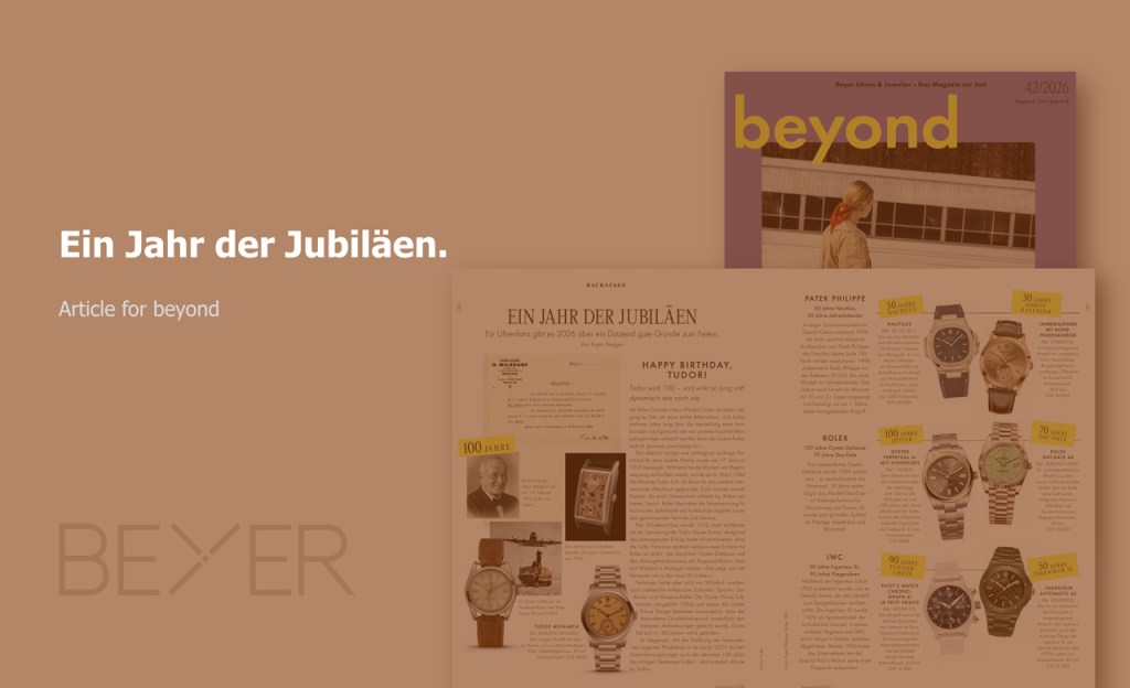 Anniversaries – Article for Chronometrie&nbsp;Beyer